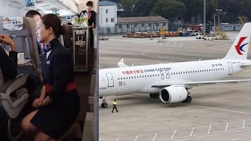 Flight Attendant Knelt To Apologise After Cart Bumped Passenger’s Elbow; China Eastern Says He Threatened To Kick Her