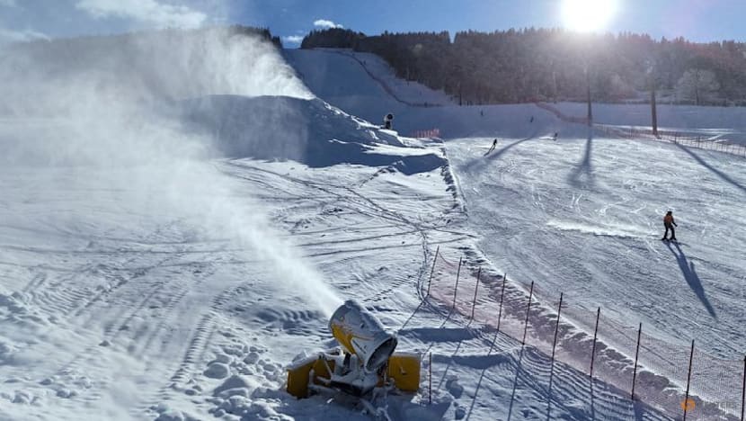 Snowmakers feel the heat as climate change tests Milano Cortina Winter Games