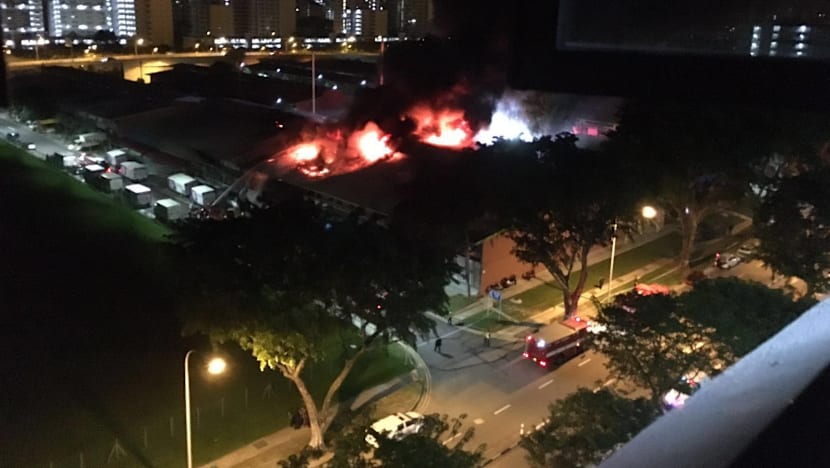 Massive fire put out at Toa Payoh Industrial Park