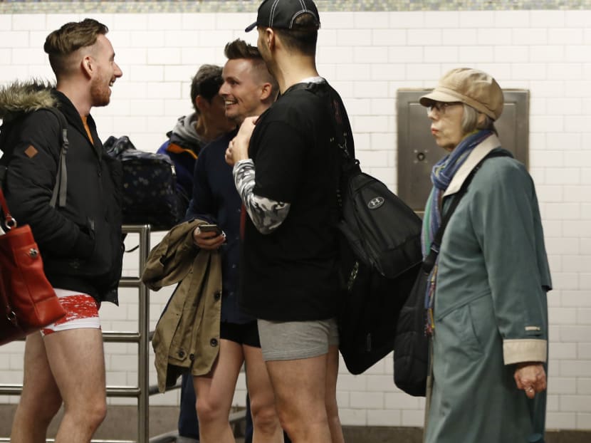 Public transit riders in 60 countries strip to underwear
