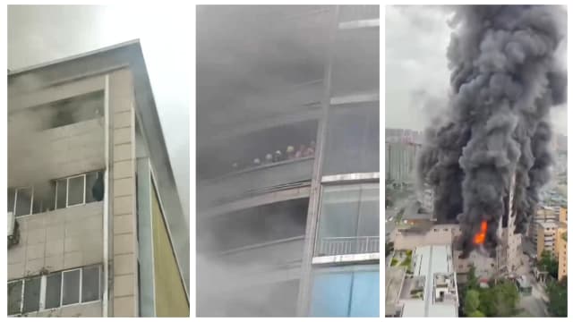 中国四川一座购物中心起火 造成至少六人死亡