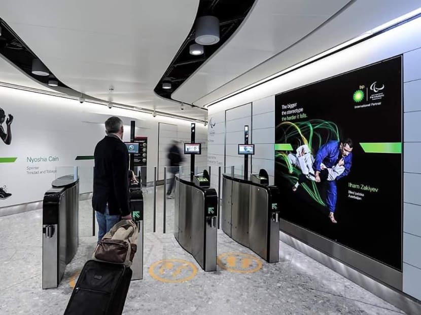 Heathrow Airport said the long-term aim of the technology will be "for passengers to be able to walk through the airport without breaking their stride.” Heathrow Airport said the long-term aim of the technology will be "for passengers to be able to walk through the airport without breaking their stride.”