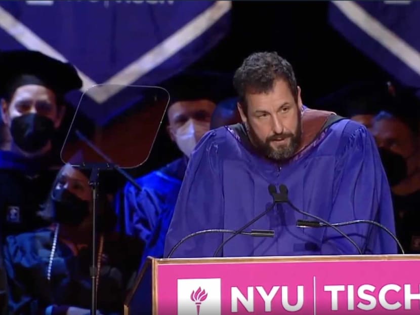 Adam Sandler Gives Hilarious NYU Tisch School Of The Arts Grad Speech, Jokes That They Chose The Arts Because They "Literally Can't Do Anything Else"