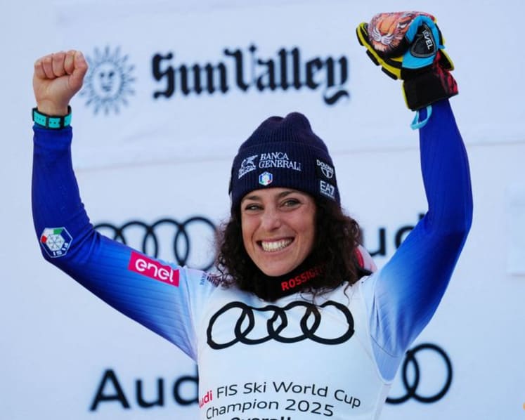 Alpine skiing-Italy's Brignone back on the slopes seven months after leg fractures