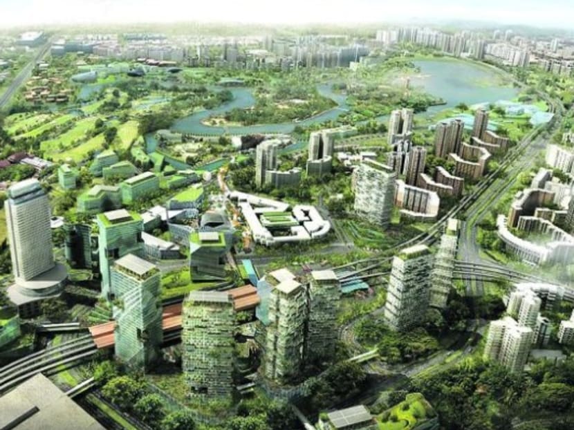 Artist's impression of Jurong Lake District. Photo: Urban Redevelopment Authority