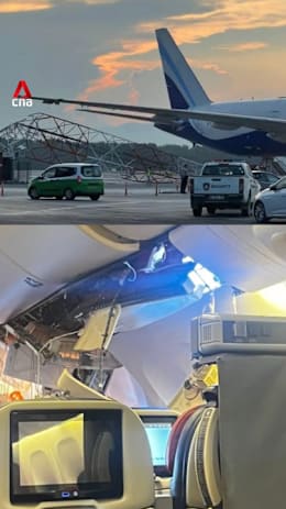 Turkish Airlines plane strikes ground pole, damaging cabin