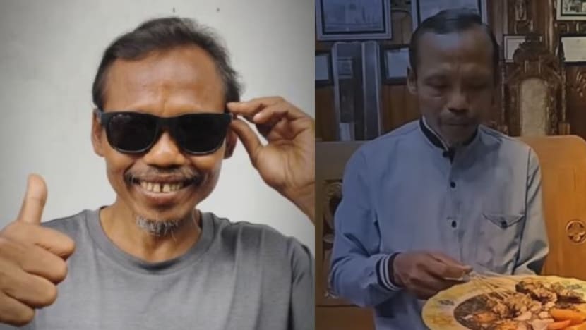 Ingat manusia kanibal Sumanto? Sekarang viral jadi konten kreator mukbang alias makan-makan