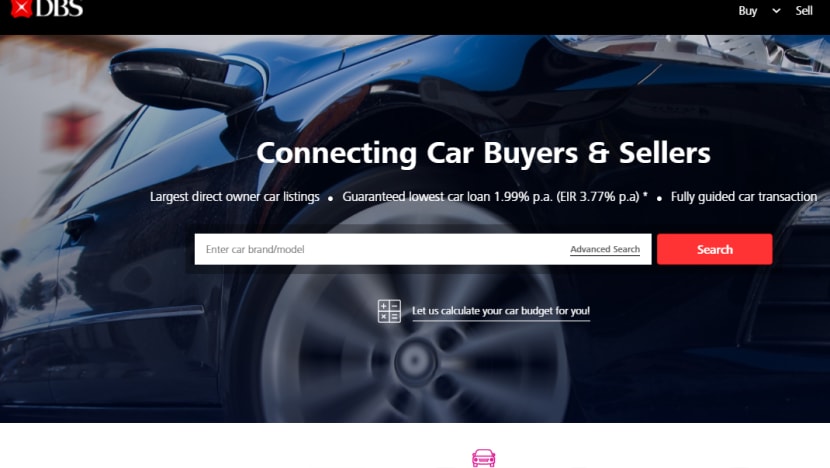 DBS wades into used car market with launch of online site
