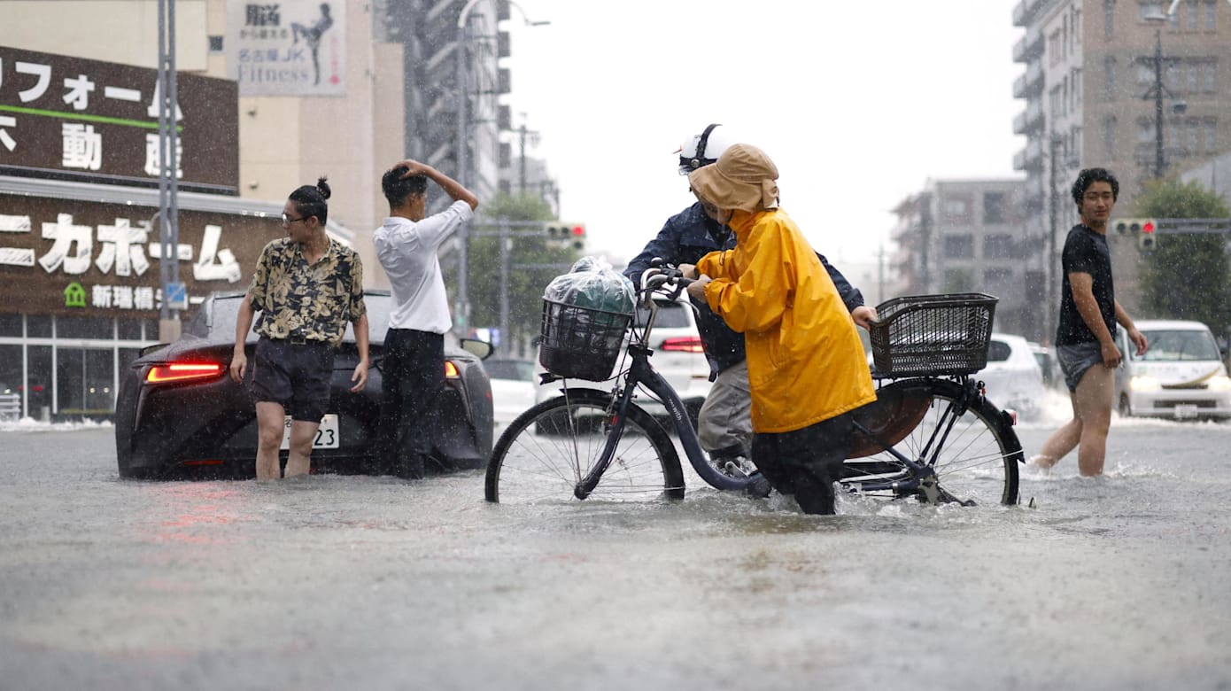 日本东海地区强降雨 气象厅发布泛滥特别警报