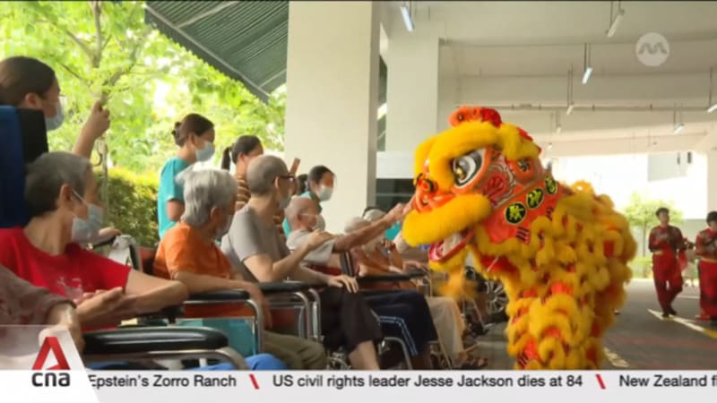 Nursing homes bring in lion dances, special festive dishes for residents