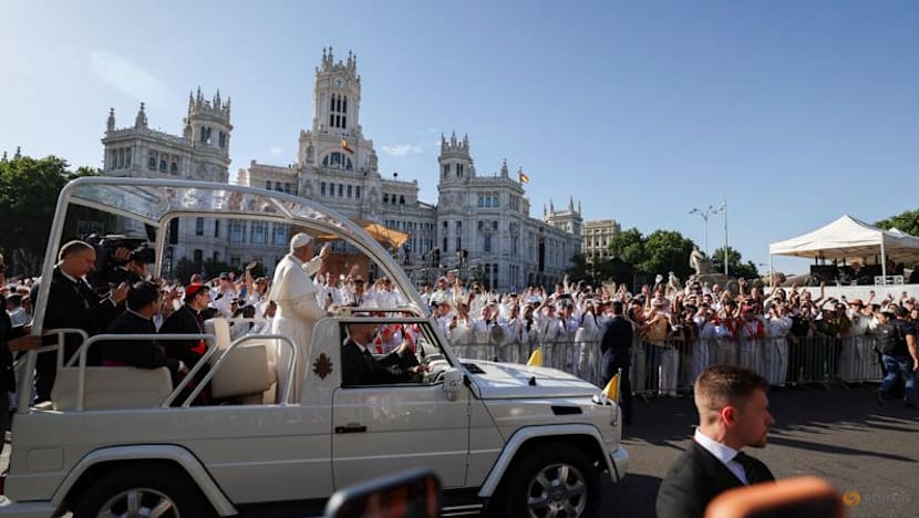 More than a million line Madrid streets to see Pope Leo