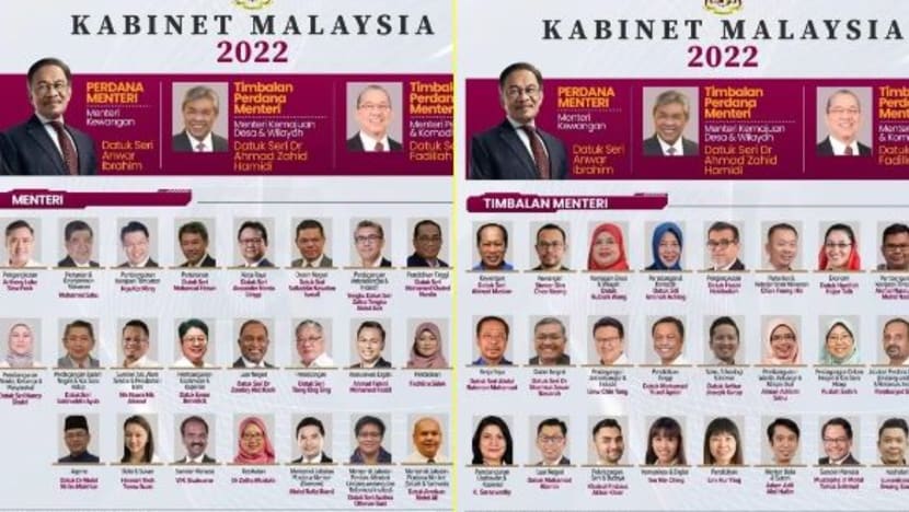 Senarai penuh anggota pentadbiran Kerajaan Perpaduan M'sia 