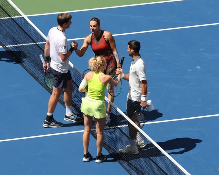 Star-studded pairing Djokovic and Sabalenka stunned in US Open mixed doubles