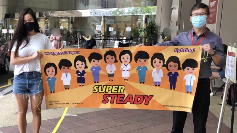 Rui En And Her Fanclub Made This Very Sweet Poster For TTSH Frontliners