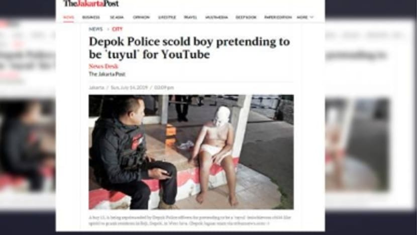 Polis tangkap budak lelaki menyamar sebagai toyol