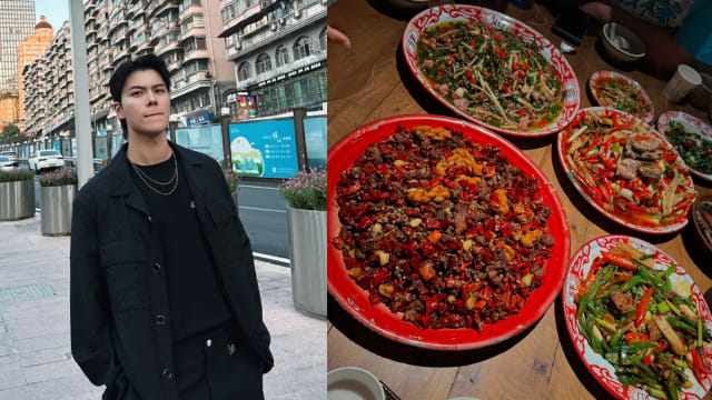 容启航重庆吃麻辣火锅　被辣得狂拉肚子！