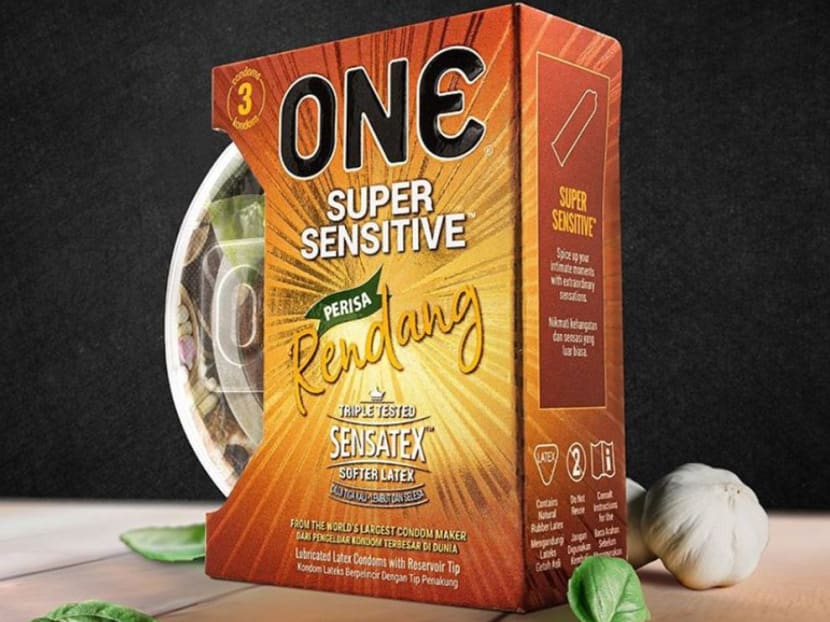 The limited edition rending condom is available in packs of three at major pharmacies and convenience stores across Malaysia for a brief period only.