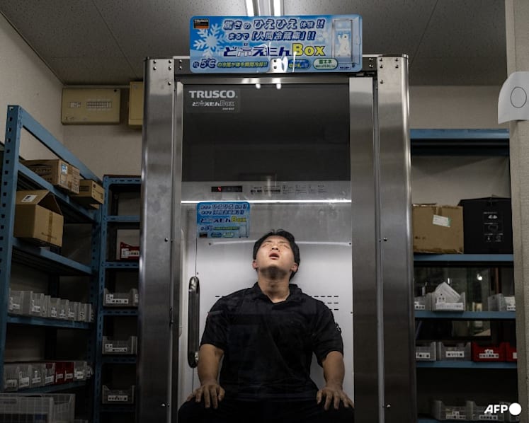 Cool Japan: Human fridge chills workers in extreme heat