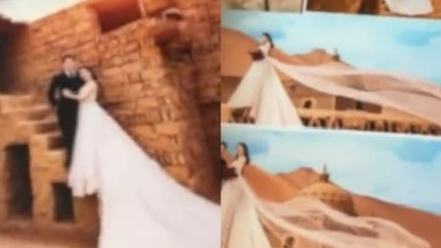 新疆“景区”前拍婚纱美照 女子经提醒始知是墓园