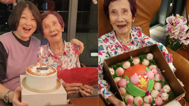 陈莉萍为妈妈庆生　麻将祝语逗得老人家开怀大笑
