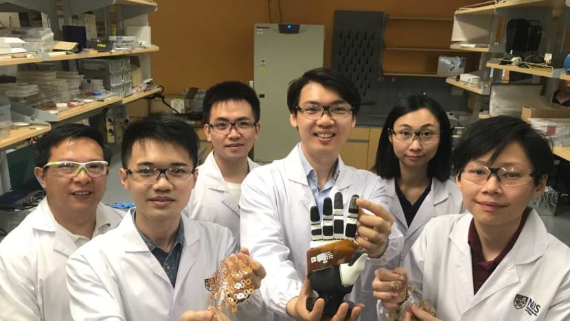 Ultra-sensitive artificial skin developed by NUS may give robots, prosthetics improved touch