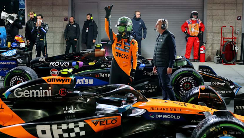 F1 leader Norris on pole in wet Las Vegas with Piastri fifth