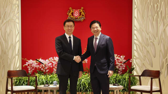 黄循财同中国副总理韩正会面 讨论两国之间合作
