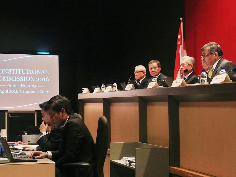 Chief Justice Sundaresh Menon at the Constitutional Commission's public hearing on specific aspects of the Elected Presidency at the Supreme Court Auditorium on April 26, 2016. TODAY file photo