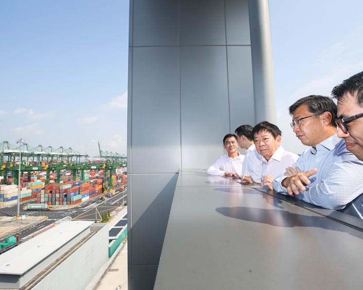 Tuas mega port to be fully served by automated quay crane system