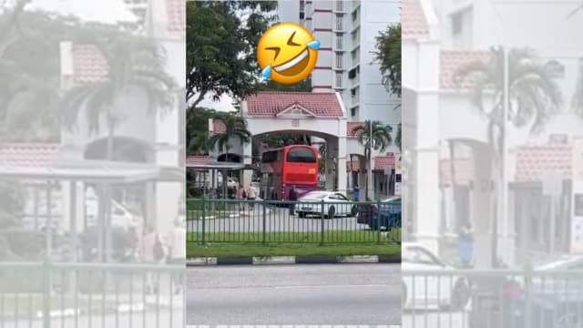 新捷运巴士误转入组屋停车场 网民笑：可能是包车的