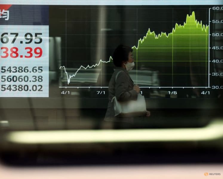 Asian shares pulls back from record highs as oil gains on Iran risk