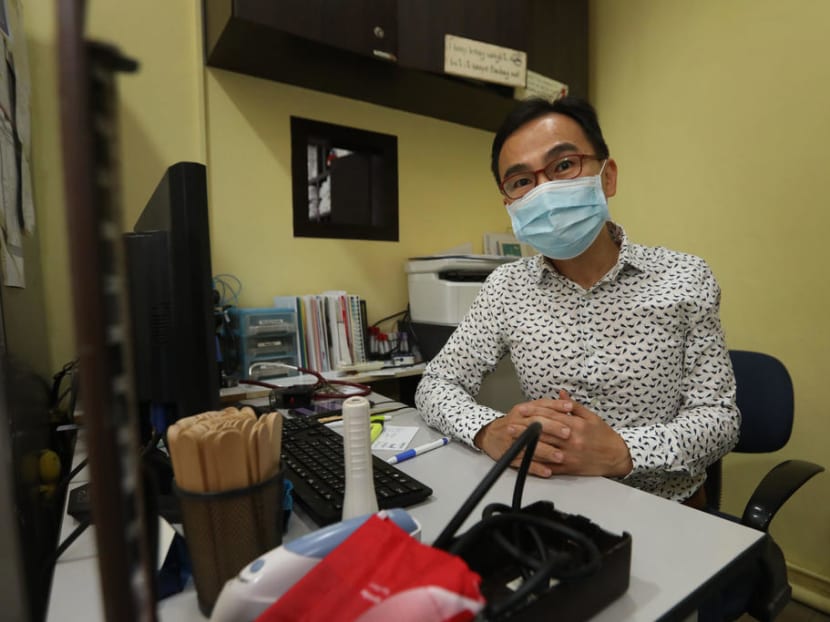 Wong Choo Wai pictured in his clinic in May 2021.