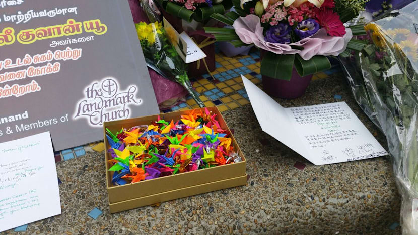 Singaporeans offer their well-wishes to former MM Lee Kuan Yew