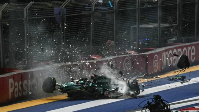 阿斯顿·马丁太子爷F1排位赛发生严重车祸 所幸无碍