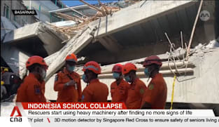 Indonesia school collapse: Rescuers say no signs of life detected under rubble