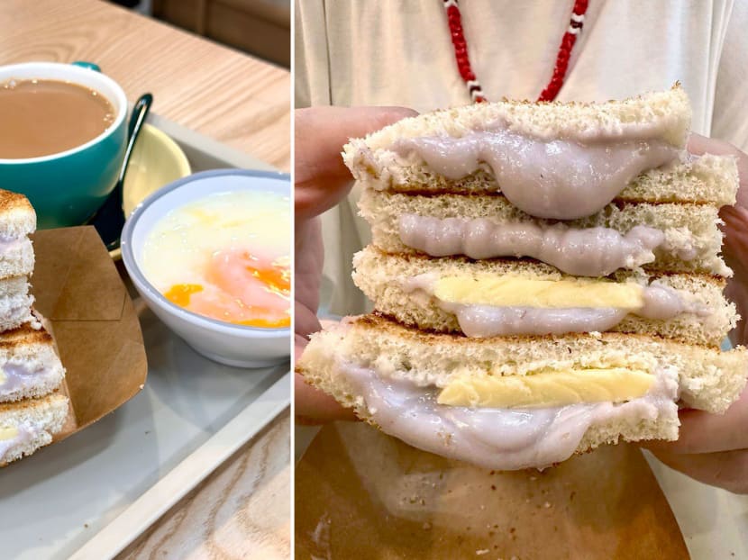 S&rsquo;pore cafe serves viral thick &lsquo;orh nee toast&rsquo; with yam paste, pork floss and butter slab