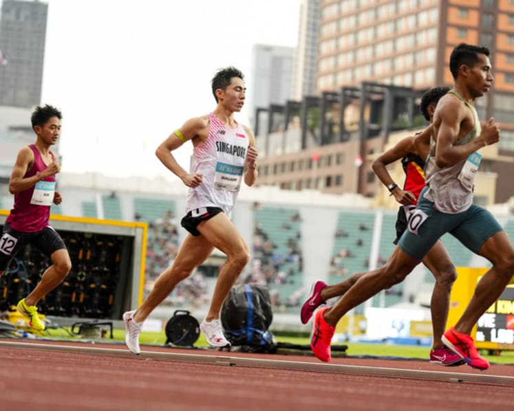 Singapore's Soh Rui Yong finishes seventh in the SEA Games 10,000m final