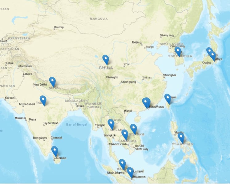 Tracking COVID-19 cases worldwide: A map