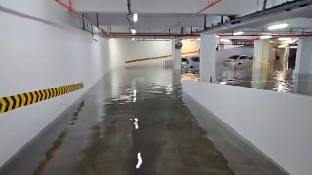 储水箱故障所致 公用事业局：公寓停车场淹水非关降雨