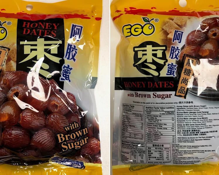 Singapore recalls EGO Honey Dates due to excessive levels of sulphur dioxide