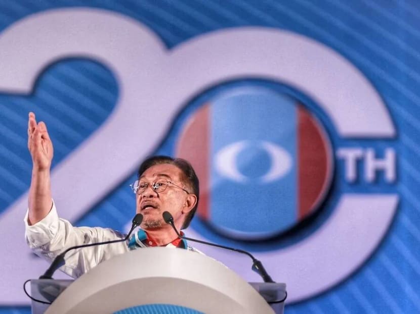PKR president Datuk Seri Anwar Ibrahim addresses the 2019 PKR National Congress at MITC in Ayeh Keroh, Melaka on Dec 8, 2019.