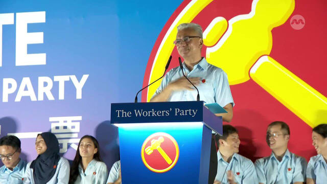 【GE2025】工人党贺沛星以潮州话发言 呼吁选民支持他和他的团队