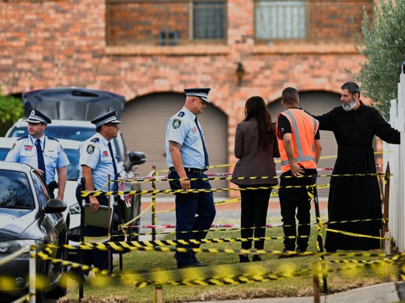 Police enter the Assyrian Christ The Good Shepherd Church with a clergyman after a knife attack took place during a service on Monday night, in Wakely, Sydney, on April 17, 2024. Police enter the Assyrian Christ The Good Shepherd Church with a clergyman after a knife attack took place during a service on Monday night, in Wakely, Sydney, on April 17, 2024.