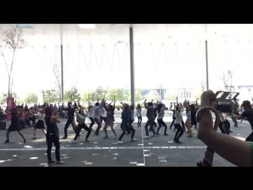 Flash Mob at Asia Square Cube, Singapore