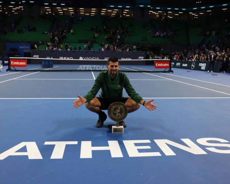 Ageless Djokovic wins 101st title after marathon final with Musetti in Athens
