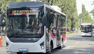 Bogor uji coba bus listrik Bojonggede-Sentul, gratis 3 bulan