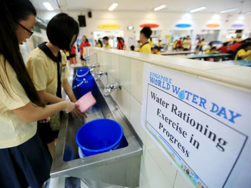 Minister for Environment and Water Resources Masagos Zulkifli said there is no need for a water rationing exercise just yet, but warned Singaporeans not to take the water supply for granted and to practise water-saving techniques. PHOTO: KOH MUI FONG