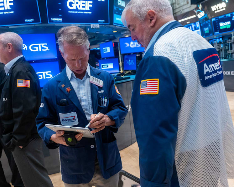 Oil down, but stocks lower as bond yields rise