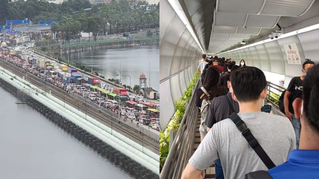 新马陆路关卡圣诞长周末前夕现人潮 越堤需逾两小时
