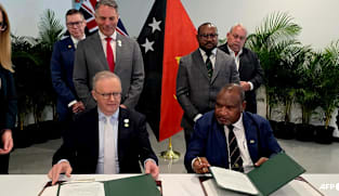 Australia, Papua New Guinea sign communique after mutual defence treaty stalls  
